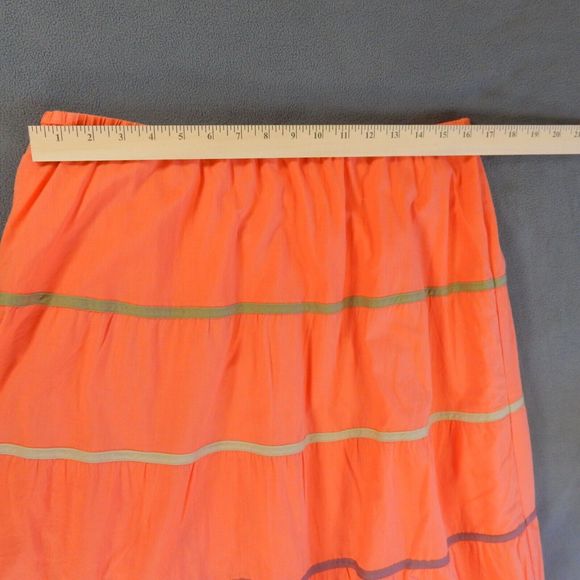 Talbots Skirt Medium W32 Pink Cotton Full Lined Maxi Spring Easter Career Office - Picture 3 of 8